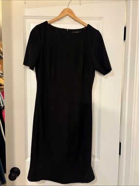 Tahari Black Short-Sleeve Mini Dress